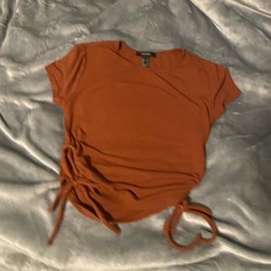 brown crop top